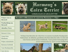 Tablet Screenshot of harmonys-cairn-terrier.de